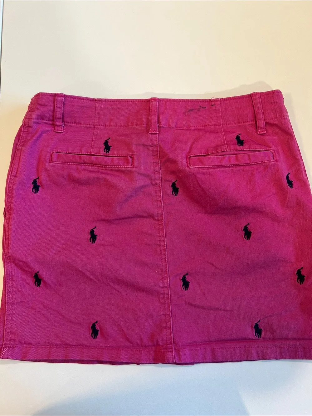 Girls Ralph Lauren - magenta and navy Embroidered Polo Mini Skirt, 8
